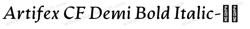 Artifex CF Demi Bold Italic字体转换